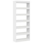 vidaXL Bibliotecă cu raft Alb 80 x 30 x 198 cm Lemn compozit