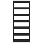vidaXL Bibliotecă cu raft Negru 80 x 30 x 198 cm Lemn compozit