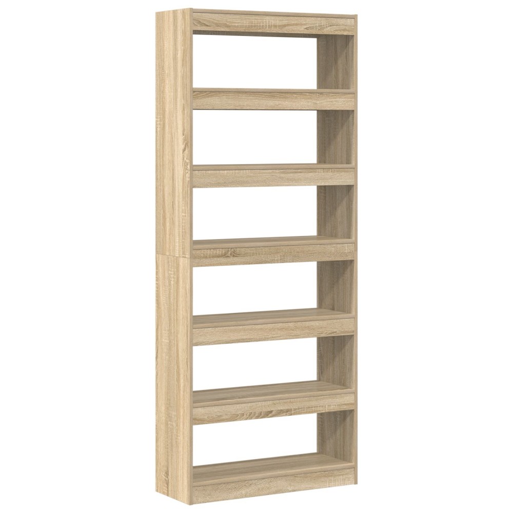 vidaXL Bibliotecă cu raft Stejar sonoma 80 x 30 x 198 cm Lemn compozit