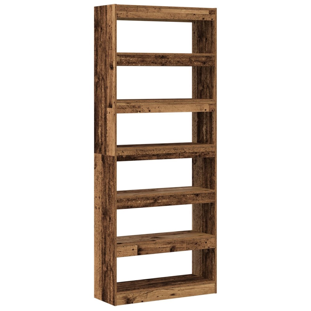vidaXL Bibliotecă cu raft Lemn vechi 80 x 30 x 198 cm Lemn compozit