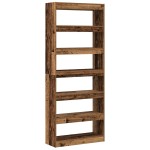vidaXL Bibliotecă cu raft Lemn vechi 80 x 30 x 198 cm Lemn compozit