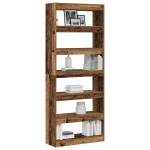 vidaXL Bibliotecă cu raft Lemn vechi 80 x 30 x 198 cm Lemn compozit