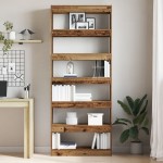 vidaXL Bibliotecă cu raft Lemn vechi 80 x 30 x 198 cm Lemn compozit