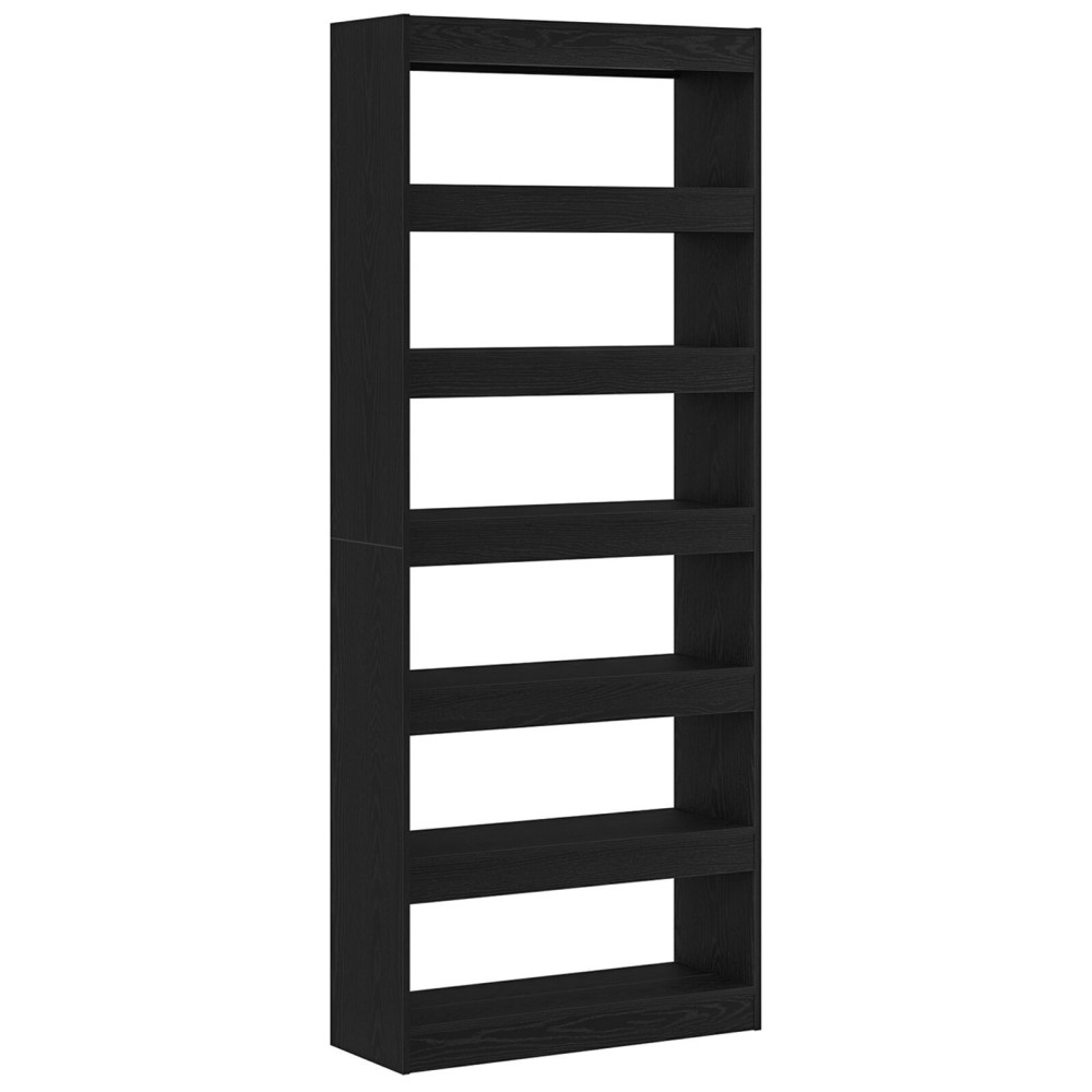 vidaXL Bibliotecă cu raft Stejar negru 80 x 30 x 198 cm Lemn compozit