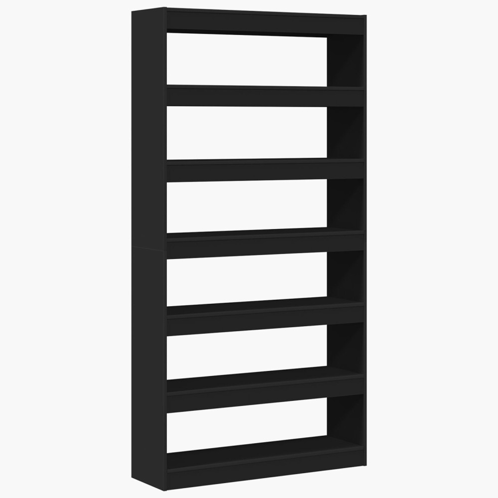 vidaXL Raft Negru Lemn prelucrat 100 x 30 x 198 cm Raft Dreptunghiular