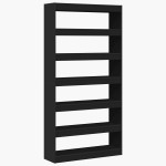 vidaXL Raft Negru Lemn prelucrat 100 x 30 x 198 cm Raft Dreptunghiular vidaXL Raft Negru Lemn prelucrat 100 x 30 x 198 cm Raft Dreptunghiular