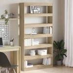 Bibloteca vidaXL Sonoma Oak Lemn prelucrat 100 x 30 x 198 cm Rafturi Bibloteca vidaXL Sonoma Oak Lemn prelucrat 100 x 30 x 198 cm Rafturi
