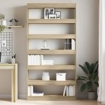 Bibloteca vidaXL Sonoma Oak Lemn prelucrat 100 x 30 x 198 cm Rafturi Bibloteca vidaXL Sonoma Oak Lemn prelucrat 100 x 30 x 198 cm Rafturi