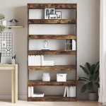 vidaXL Raft de cărți maro Maro Lemn îmbunătățit 100 x 30 x 198 cm vidaXL Raft de cărți maro Maro Lemn îmbunătățit 100 x 30 x 198 cm