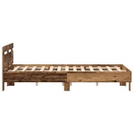 vidaXL Cadru de pat cu headboard Lemn vechi 120 x 190 cm Lemn compozit vidaXL Cadru de pat cu headboard Lemn vechi 120 x 190 cm Lemn compozit
