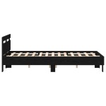 vidaXL Cadru de pat Stejar negru 120 x 190 cm Lemn compozit