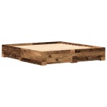vidaXL Cadru de pat cu sertare Lemn vechi 180 x 200 cm Lemn compozit