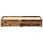 vidaXL Cadru de pat cu sertare Lemn vechi 180 x 200 cm Lemn compozit