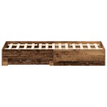 vidaXL Cadru de pat cu sertare Lemn vechi 180 x 200 cm Lemn compozit