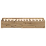 vidaXL Cadru de pat cu sertare cu sertar stejar artizanal 180 x 200 cm