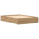 vidaXL Cadru de pat cu sertare cu sertar stejar artizanal 160 x 200 cm