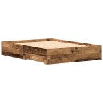 vidaXL Cadru de pat cu sertare Lemn vechi 140 x 200 cm Lemn compozit vidaXL Cadru de pat cu sertare Lemn vechi 140 x 200 cm Lemn compozit