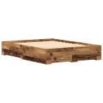 vidaXL Cadru de pat cu sertare Lemn vechi 135 x 190 cm Lemn compozit