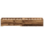 vidaXL Cadru de pat cu sertare Lemn vechi 100 x 200 cm Lemn compozit