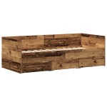 vidaXL Cadru de daybed cu sertare Lemn vechi 90 x 190 cm Lemn compozit