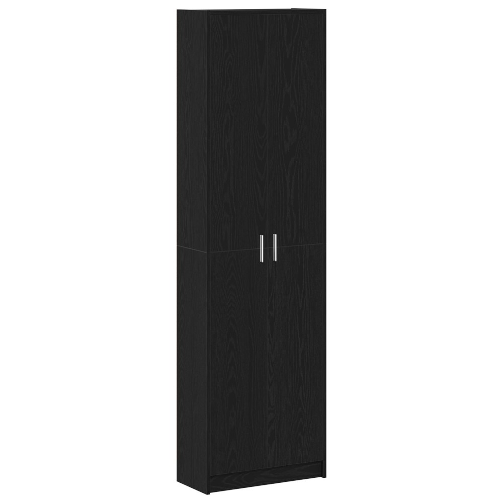vidaXL Dulap Stejar Negru 55x25x189 cm Lemn Prelucrat