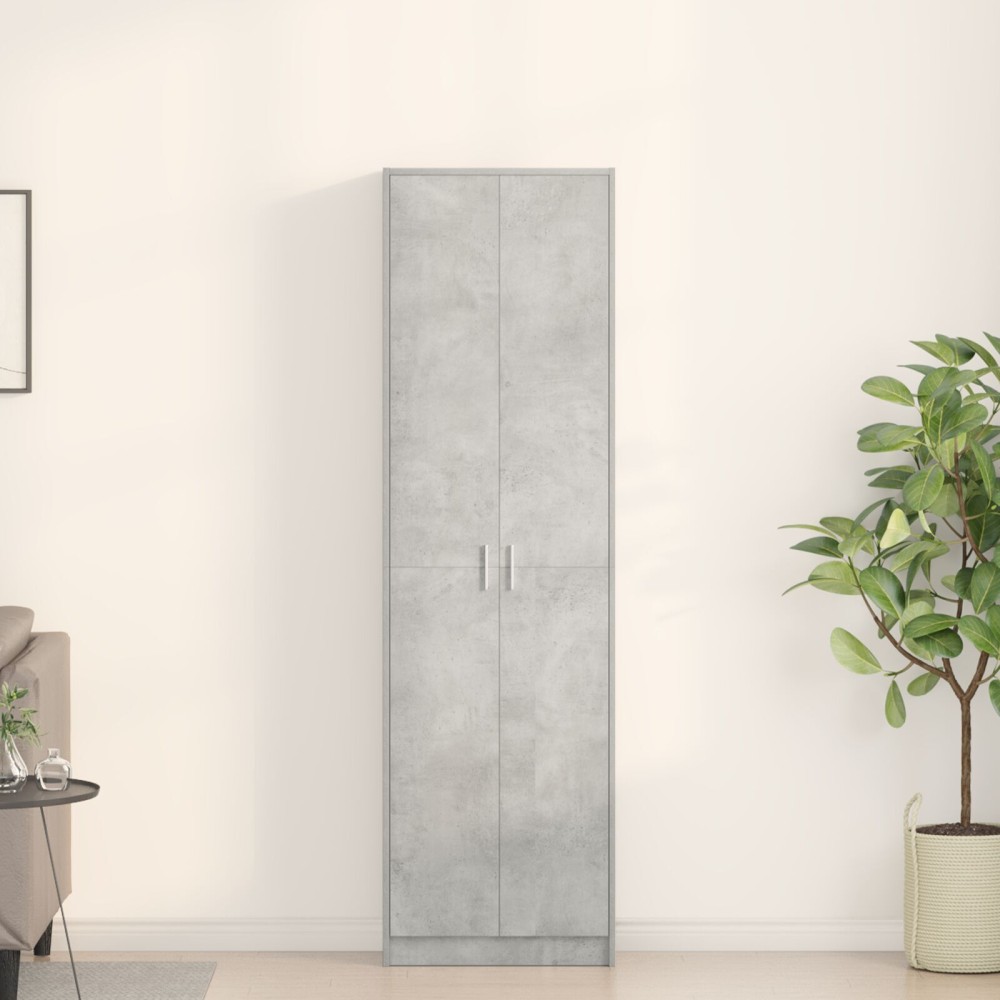 vidaXL Dulap Gri Concret 55x25x189 cm din Lemn Ingineresc