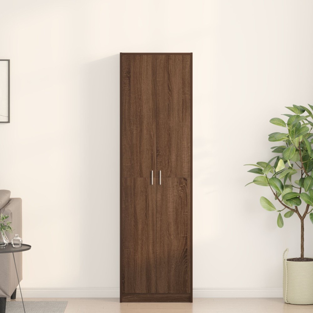 vidaXL Dulap din stejar închis 55x25x189 cm lemn prelucrat