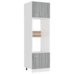 vidaXL Dulap cuptor microunde “Lyon”, gri sonoma, 60x57x207cm vidaXL Dulap cuptor microunde “Lyon”, gri sonoma, 60x57x207cm