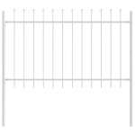 vidaXL Gard de Grădină Alb 3.4 x 0.8 m Oțel vopsit în pulbere