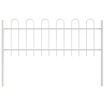 vidaXL Gard de Grădină Alb 5.1 x 0.6 m Oțel vopsit în pulbere