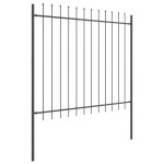 vidaXL Gard de Grădină Gri 6.8 x 1.5 m Oțel vopsit în pulbere
