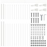 vidaXL Gard de Grădină Alb 8.5 x 1.5 m Oțel vopsit în pulbere