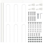 vidaXL Gard de Grădină Alb 8.5 x 0.6 m Oțel vopsit în pulbere