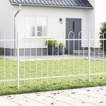 vidaXL Gard de Grădină Alb 8.5 x 1 m Oțel vopsit în pulbere vidaXL Gard de Grădină Alb 8.5 x 1 m Oțel vopsit în pulbere