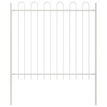 vidaXL Gard de Grădină Alb 8.5 x 1.5 m Oțel vopsit în pulbere