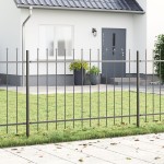 vidaXL Gard de Grădină Gri 10.2 x 0.8 m Oțel vopsit în pulbere vidaXL Gard de Grădină Gri 10.2 x 0.8 m Oțel vopsit în pulbere