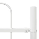 vidaXL Gard de Grădină Alb 10.2 x 0.8 m Oțel vopsit în pulbere