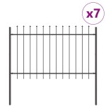 vidaXL Gard de Grădină Gri 11.9 x 1.2 m Oțel vopsit în pulbere vidaXL Gard de Grădină Gri 11.9 x 1.2 m Oțel vopsit în pulbere