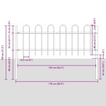vidaXL Gard de Grădină Gri 11.9 x 0.8 m Oțel vopsit în pulbere vidaXL Gard de Grădină Gri 11.9 x 0.8 m Oțel vopsit în pulbere
