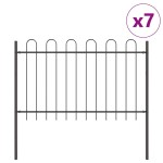 vidaXL Gard de Grădină Gri 11.9 x 1.2 m Oțel vopsit în pulbere vidaXL Gard de Grădină Gri 11.9 x 1.2 m Oțel vopsit în pulbere