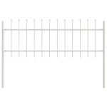vidaXL Gard de Grădină Alb 11.9 x 0.6 m Oțel vopsit în pulbere