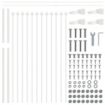 vidaXL Gard de Grădină Alb 11.9 x 1.2 m Oțel vopsit în pulbere vidaXL Gard de Grădină Alb 11.9 x 1.2 m Oțel vopsit în pulbere