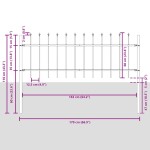vidaXL Gard de Grădină Gri 13.6 x 0.6 m Oțel vopsit în pulbere vidaXL Gard de Grădină Gri 13.6 x 0.6 m Oțel vopsit în pulbere