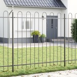 vidaXL Gard de Grădină Gri 13.6 x 1.5 m Oțel vopsit în pulbere vidaXL Gard de Grădină Gri 13.6 x 1.5 m Oțel vopsit în pulbere