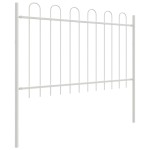 vidaXL Gard de Grădină Alb 13.6 x 1 m Oțel vopsit în pulbere