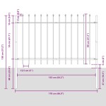 vidaXL Gard de Grădină Gri 15.3 x 0.8 m Oțel vopsit în pulbere vidaXL Gard de Grădină Gri 15.3 x 0.8 m Oțel vopsit în pulbere