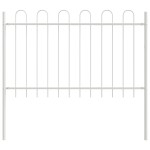 vidaXL Gard de Grădină Alb 15.3 x 0.8 m Oțel vopsit în pulbere