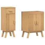 vidaXL Set de Mobilier pentru Baie 2 pcs Maro 114 x 43 x 73.5 cm vidaXL Set de Mobilier pentru Baie 2 pcs Maro 114 x 43 x 73.5 cm