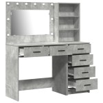 vidaXL Masă de Machiaj cu sertar Gri 78,5 x 41 x 135 cm Lemn compozit