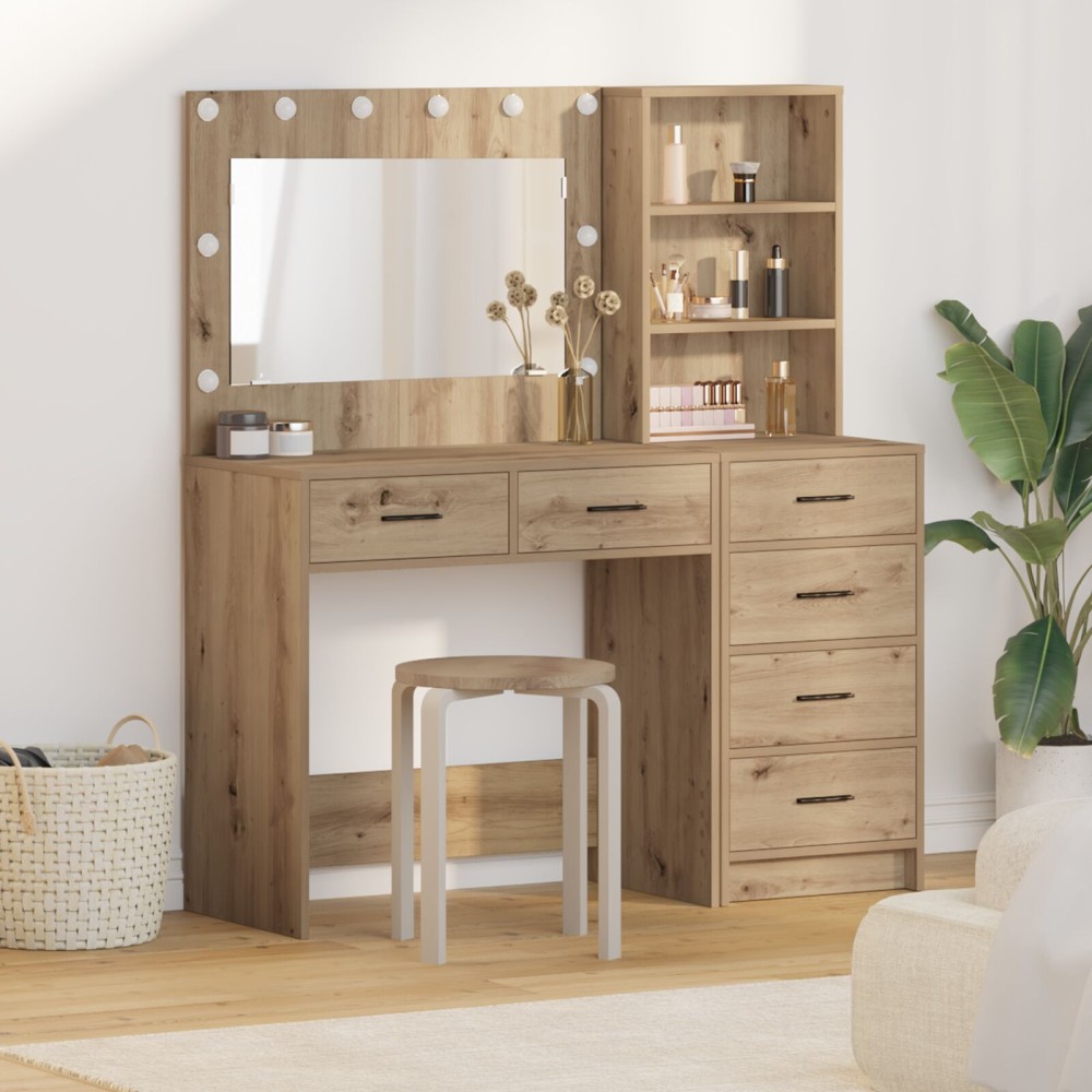 vidaXL Masă de Machiaj cu sertar Maro 78,5 x 41 x 135 cm Lemn compozit